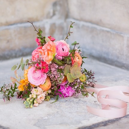 Bride Bouquet With Peonies Ranunculus